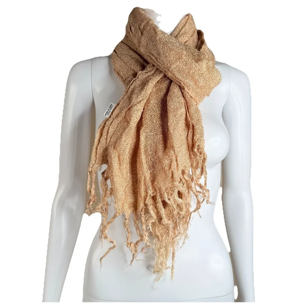 Scarf 100% Silk loosely woven The brand‎ is unknown Peach 69
